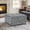30" Grey, variant on Square Storage Ottoman W/Corduroy fabric Versatile Coffee Table( 30",Black)