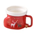thumbnail image 1 of TIELUTT Christmas Mug Cute Festive Ceramic Coffee Cup Winter Xmas Birthday Tabletop Drinkware Teacup Present Tumbler Coffee Cup Set Barrel Cup Pool Glasses And Platters Acrylic Drinking Glasses Outdoo, 1 of 8