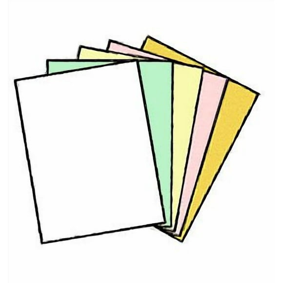 100 Ensembles de 5 Feuilles de Papier Carbone NCR, Format Lettre 01942 (8-1/2 Pouces x 11 Pouces) 500 Feuilles, Collées Inversées