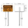 thumbnail image 2 of Eveokoki 12 x 8 inch “Warning Keep Out - Honey Bees” Lawn Yard Sign with 12.8 inch Stake, 2 mil Laminated Rustproof Aluminum Outdoor Decor, 2 of 6