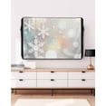 thumbnail image 3 of Outdoor TV Cover 30 to 32 Inch Weatherproof, Winter Snowflakes Christmas Waterproof TV Screen Protector for Outside Decor with Zipper and Pocket 30"L x 19"H&nbsp; , White Grey, 3 of 7