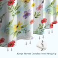 thumbnail image 6 of Pioneer Flower Floral Print Pattern Shower Curtain 84"x72", Bathroom Decorative Shower Curtain Set with 12 Hooks, Waterproof Washable, 6 of 6