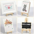 thumbnail image 7 of KY 40 Pack 5 Inch Mini Wood Easel Stand Mini Wood Display Easel Wooden Tripod Holder Stand for Painting Portable Canvas Photo Picture Sign Displaying Small Business Cards Artist Phone Wedding, 7 of 7