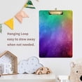thumbnail image 7 of 12.5"x9" Rainbow Galaxy Clipboards, Standard A4 Letter Size Nursing Clipboard with Low Profile Metal Clip Decorative Clip Board for Office Supplies,Silver, 7 of 7