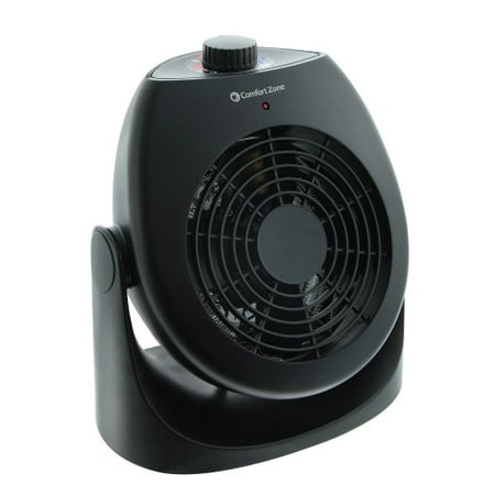 House Fan and Portable Space Heater Combo by Comfort Zone. Perfect for Home or Office. 2 in 1, Quite, Powerful, Tilt Head Fan/Heater Combo. (Best Bathroom Heater Fan Light Combo)