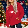 thumbnail image 4 of Preppy Heart Hoodies for Youth Girls Long Sleeve Pullover Oversizied Valentines Sweatshirt Kids Cute Loose Casual Tops, 4 of 6