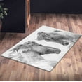 thumbnail image 6 of Two Horses Rug Car Mat Rugs, Pattern Rug, Trendy Rug, Animal Rug, Non Slip Rug, Two Horses Rug, Saloon Rug, Home Decor Rug, Black White Rug, 2'x3' - 60x90 cm, 6 of 8