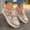 Beige, variant on YOUYEDIAN Loafers for Women Casual Lace-up Comfy Versatile Floral Print Round Toe Flats Fashion Platform Slip On Walking Shoes