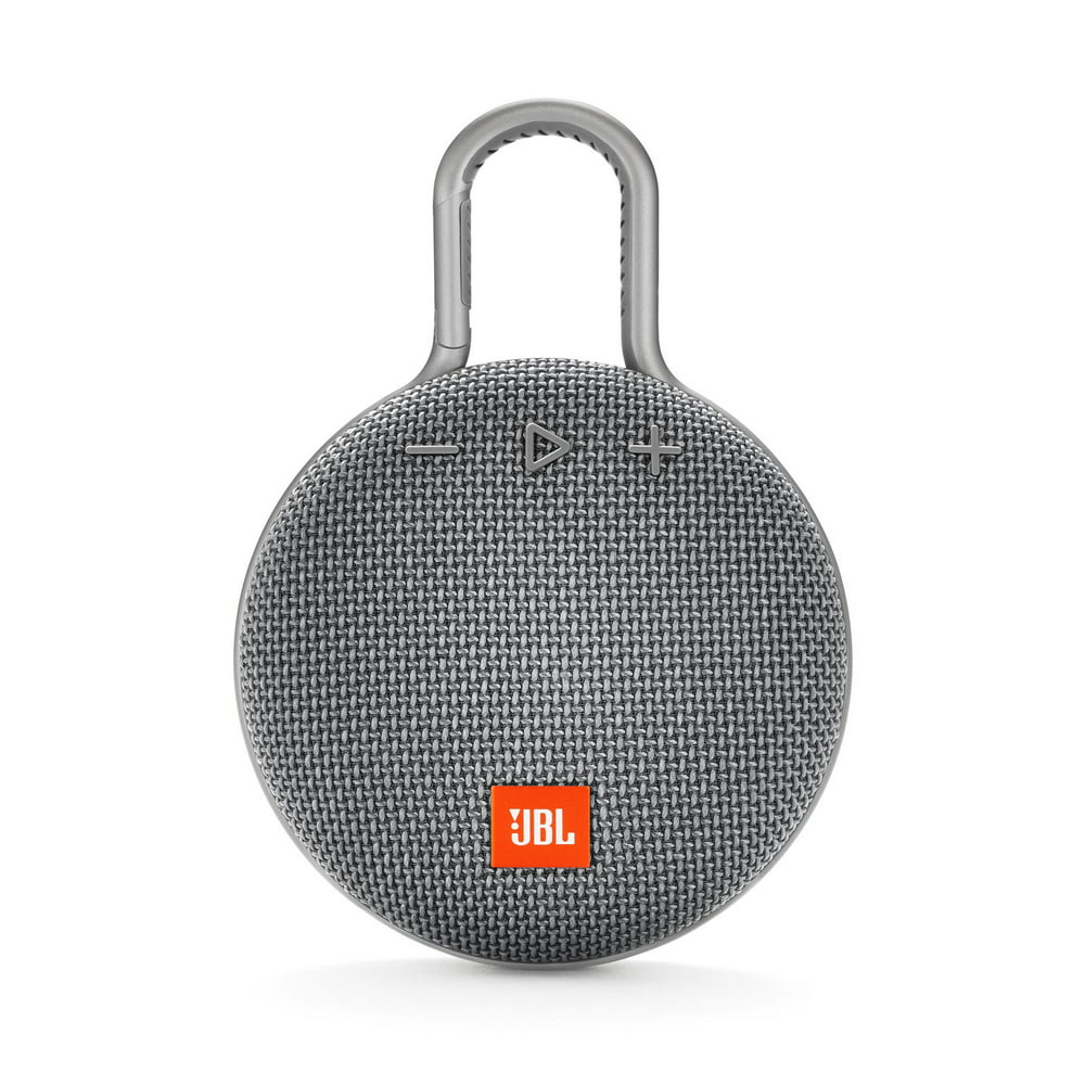 JBL Clip 3 Portable Bluetooth Speaker with Carabiner - Gray