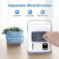 thumbnail image 4 of Billuyoard Aire acondicionado 5W Ventilador de refrigeración portátil personal 500ml Refrigerador de humidificador de agua ajustable Electrodomésticos Billuyoard HA006364-00B, 4 of 6