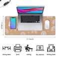 thumbnail image 5 of Long Mouse Pads for Desk,Brown Boho Bohemia Rainbow Hearts Desk Mats on Top Of Desks, Desk Mouse Pad Extra Large with 3mm Non-Slip Base and Stitched Edge for Gaming,Work,Home 31.5"x11.8", 5 of 5