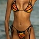 thumbnail image 2 of Traje de baño de 2 piezas para mujer, estampado de moda, correa de espagueti, cuello en V profundo, sujetador triangular Halter, conjunto de Bikini rojo L, 2 of 8