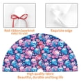 thumbnail image 4 of Yiaed Blue Flower Skull Print Christmas Tree Skirt , Tree SkirtsTree Mat for Christmas Winter Holiday Indoor Decorations-36", 4 of 7