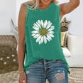 thumbnail image 2 of Fshinging Women'S Tank Tops Daisy Flower Print Casual Sleeveless T Shirts Summer Vest Plus Size Clothing, 2 of 7