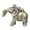 Style A Silver, variant on TISHITA Elephant Statue Desktop Decoration Ornament Artwork Resin Figurine Animal Sculpture for Office Home Bedroom Shelf Living Room A Golden