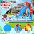 thumbnail image 5 of Qhomic Water Slide with 470W Blower, Bounce House with Slide, Climbing Wall, Basketball Hoop, Soccer Goal, Water Cannon, Pool, Tunnel, Water Park for Children Ages 3-10, 5 of 8