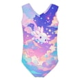 thumbnail image 3 of Swimsuits for Girls Tankini Fashion Solid Color Soft & Breathable Sun Protection Girls One Piece Swimsuit Bathing Suit Adjustable Strap Swimwear, 3 of 3