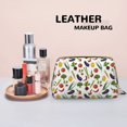 thumbnail image 4 of Onion Pattern vegetable Makeup Bag, Large Capacity Travel Cosmetic Bag for Women Girls- Travel Toiletry Bag Leather Portable Waterproof Makeup Case Organizer with Handle, 4 of 4