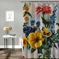 thumbnail image 2 of Orinice Flowers Annabel Kidston Maximalism Bathroom Decor Set with Hooks, Colorful Luxurious Graphic Print Polyester Fabric Fashion Shower Curtain - Chic Modern Home Bathtubs Bathroom Decoration 69x72, 2 of 7