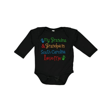

Inktastic South Carolina Grandma Loves Me Gift Baby Boy or Baby Girl Long Sleeve Bodysuit