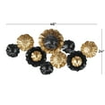 thumbnail image 3 of CosmoLiving by Cosmopolitan Gold Metal Plate Wall Decor with Textured Pattern, 3 of 7