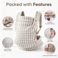thumbnail image 3 of Capakiddo Baby Carrier for Newborn to Toddler, Ergonomic and Lightweight Infant Carrier, Hands Free Comfort Enhanced Lumbar Support Easy to Wear, Houndstooth, 3 of 8