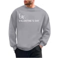 thumbnail image 2 of Amzcrzy Sudadera Para Hombre, Con Estampado De Corazones, Informal, De Manga Larga Y Cuello Redondo, Con Capucha, Color Gris, Xl, 2 of 6
