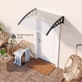 thumbnail image 2 of Gymax 2 Pcs Auvent de Vestibule Extérieur pour Terrasse Extérieure avec Cote UPF50+ Noir, 2 of 10