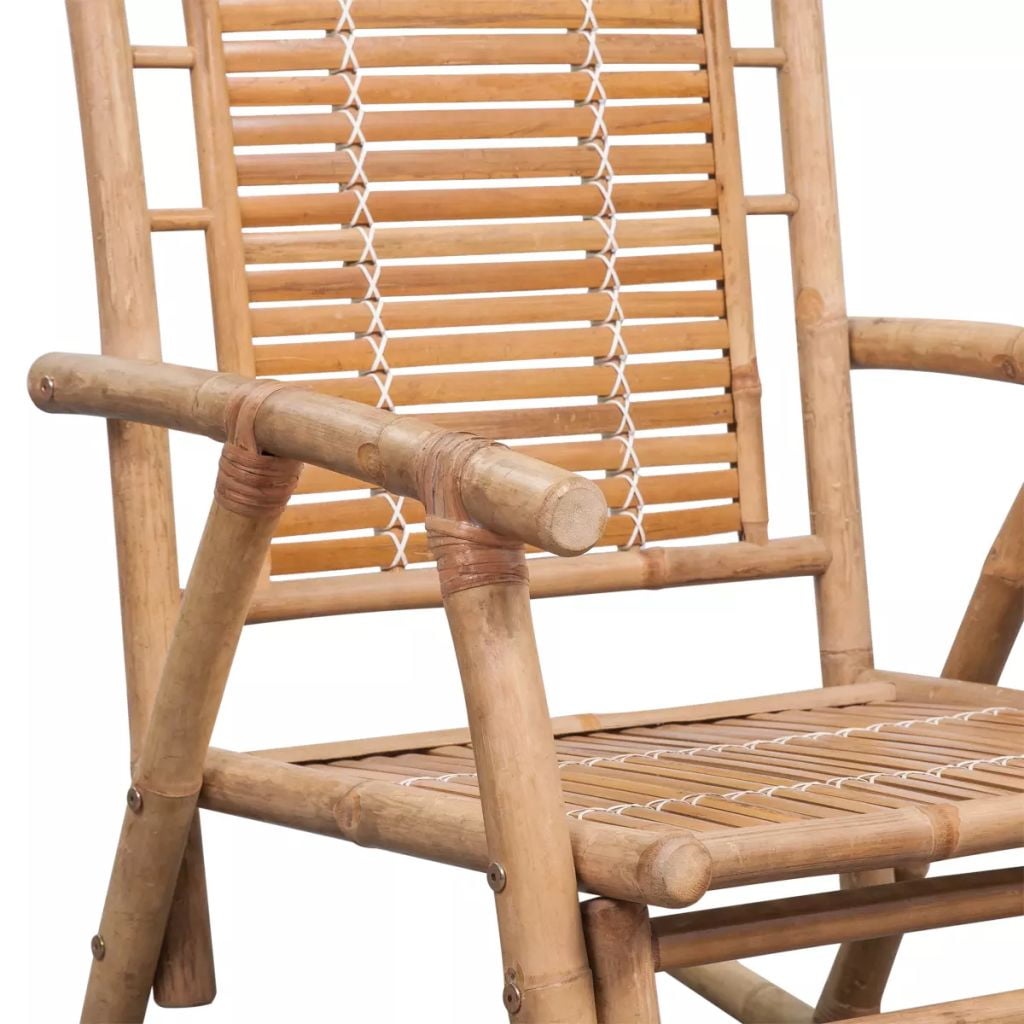 Kepooman Outdoor Patio Bamboo Rocking Chair for Porch Deck, Brown Kepooman Outdoor Patio Bamboo Rocking Chair for Porch Deck, Brown