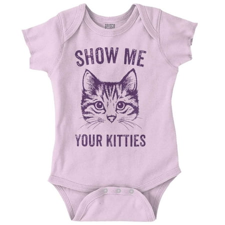 

Show Me Your Kitties Cat Lovers Cute Baby Bodysuit Jumper Boys Brisco Brands