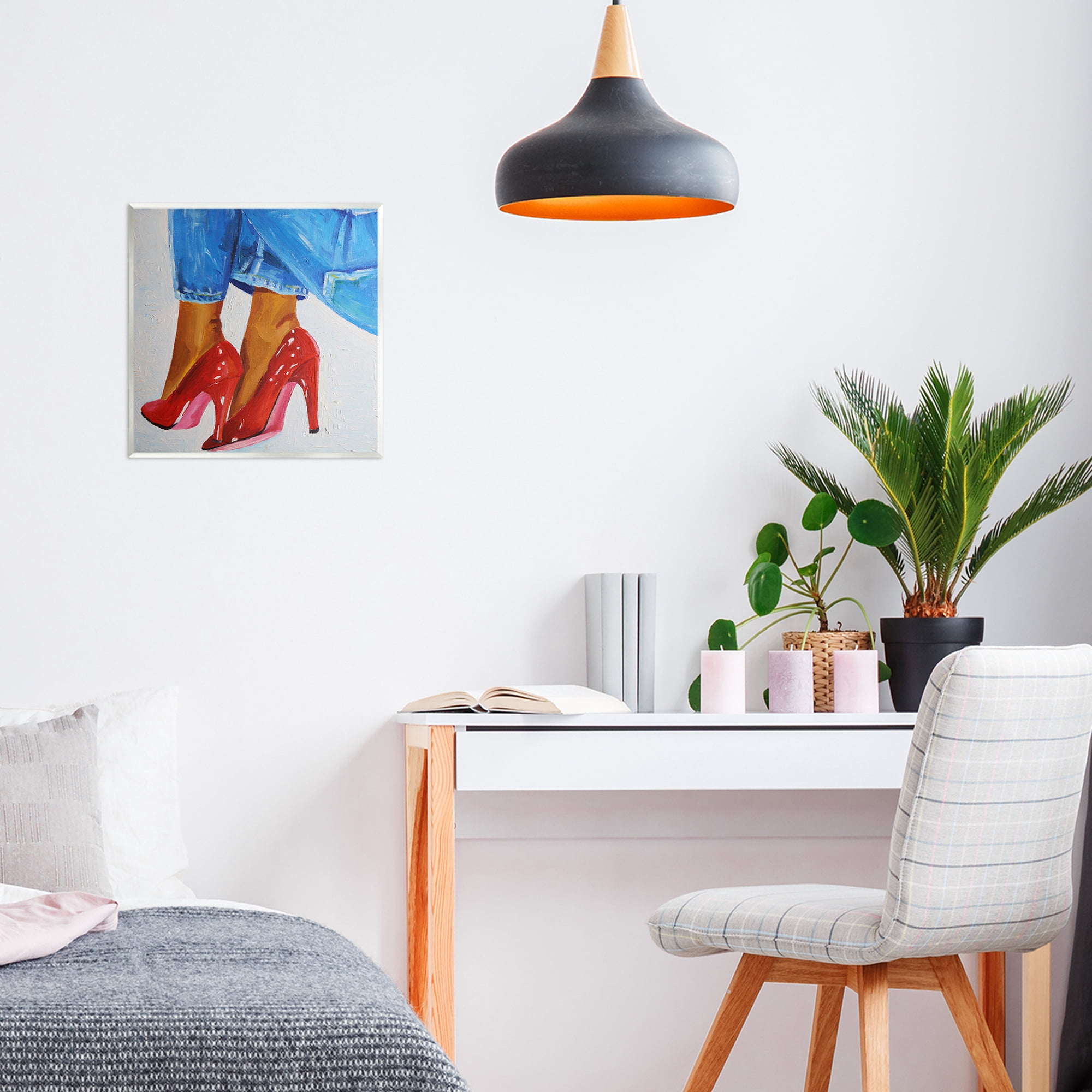 Stupell Industries Glossy Red Pumps & Jeans Wall Plaque Art, design by Violeta Vollmer