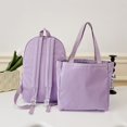 thumbnail image 4 of 2pcs/set Femmes Sac à Dos de Voyage de Mode Sac d'École avec Sac à Main (Violet), 4 of 10