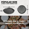 thumbnail image 3 of HONGBAKE 12 Inch Pizza Pan with Holes, 2 Pack Non-Stick Pizza Pans for Baking, Carbon Steel Perforated Crispy Pizza Tray for Oven for Home Kitchen, Pizza Sheet Baking Supplies, Grey, 3 of 9