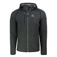 thumbnail image 2 of Men's Cutter & Buck  Heather Charcoal Green Bay Packers  Helmet Mainsail Sweater-Knit Full-Zip Hoodie, 2 of 3