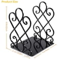 thumbnail image 2 of Book Ends, Book Ends for Shelves Metal Bookends Heavy Duty Decorative Book Support Non-Skid, 2 of 5