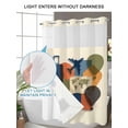 thumbnail image 6 of No Hook Shower Curtain with Snap-in Liner, Travel Adventure Waterproof Fabric Bathroom Curtains, Modern Maps Luggage Hot Balloons Bath Curtains & Mesh Top Window 72"x96" Extra Long, 6 of 9