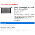 thumbnail image 2 of Radiator - Compatible with 2011 - 2019 Chevy Silverado 3500 HD 2012 2013 2014 2015 2016 2017 2018, 2 of 2