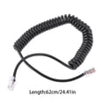 thumbnail image 4 of Yammee Mic Extension Cable 8Pin RJ45 to RI45 Black Cord for ICOM HM-98 HM-133 HM-133V HM-133S Walkie Talkie Radio, 4 of 7