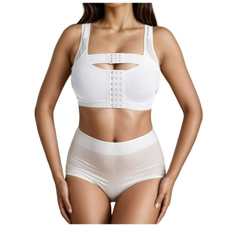 Fsqjgq Sports Bras for Women Underwear Nursing Bras for Breastfeeding T-Back Push up Bras Athletic Bras for Women Adjustable Sports Undergarments With Compression and Compression Push Up Bra Full fig