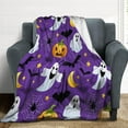 thumbnail image 2 of Fall Throw Blanket Fall Decor Blanket Autumn Pumpkin Leaves Farmhouse Truck Flannel Fleece Throw Blanket for Couch Super Warm Cozy Plush Lightweight Seasonal Bedding Blanket for Kids Adults 40"x50", 2 of 6