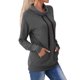 thumbnail image 4 of Worallymy - Sudadera de punto con cuello alto y manga larga a rayas para mujer con cordón Worallymy JD735906133, 4 of 6