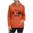 thumbnail image 6 of Cmfcve Women's Ugly Christmas Hoodies Loose Fit Thermal Fleece Lined Pullover Printed Top Long Sleeve Sport Casual Hooded Sweatshirt, 6 of 7