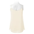 thumbnail image 3 of SSOULM INCH & FIT Women's Sleeveless Pleated Chiffon Layered Cami Tank Top Blouse with Plus Size Made in USA, 3 of 4