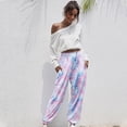 thumbnail image 4 of Mujer Pantalones holgados Pantalones deportivos casuales Joggers Pantalones Tinte fino Tie dye rosa S Zulema Pantalones holgados de mujer, 4 of 7