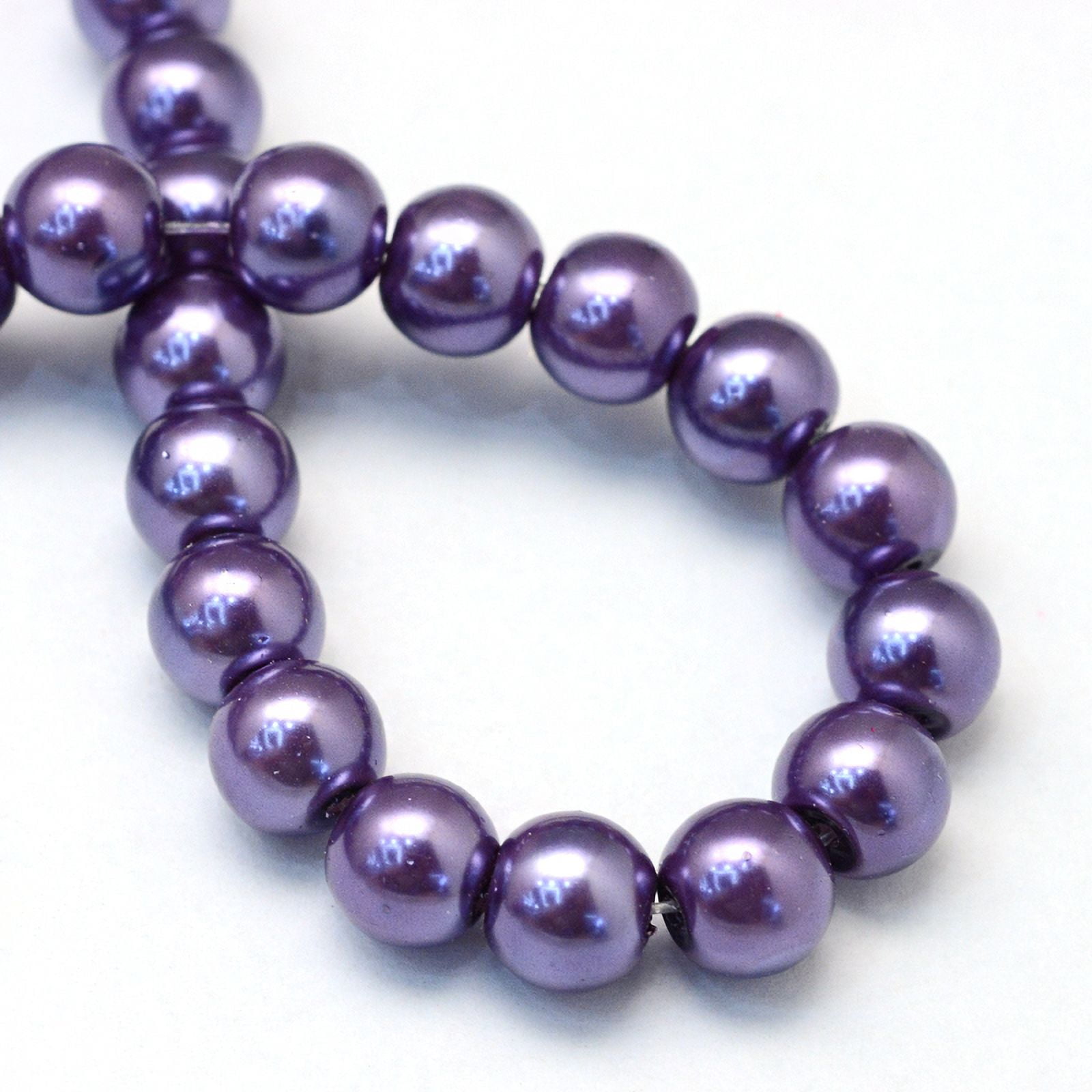 Baking Painted Pearlized Glass Pearl Round Bead Strands Indigo 4~5mm Hole: 1mm about 200~210pcs/strand 20Strand
