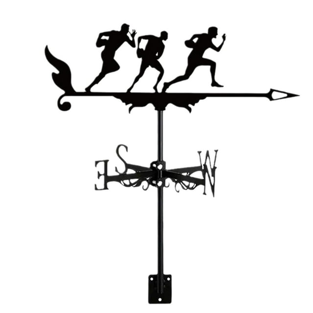 koolsoo Metal Wind Vane Wind Direction Indicator Barn Yard Cupola Sports Weathervane With 3 Man