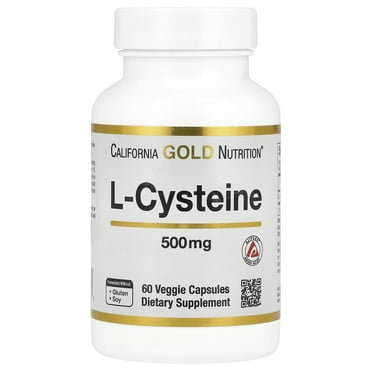 California Gold Nutrition L-Cysteine, AjiPure®, 500 mg, 60 Veggie Capsules