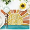 thumbnail image 4 of Hello Sunshine Sun Spring Summer Placemats Set of 4, Boho Sunset Over Sea Dining Table Place Mats, Seasonal Kitchen Decor Home Decoration 12 x 18 Inch, 4 of 6