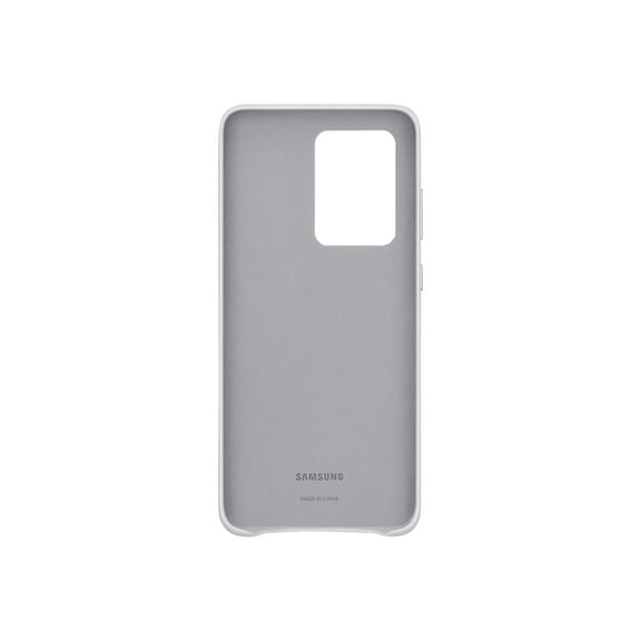 Samsung Leather Cover EF-VG988 - Back cover for cell phone - aluminum, leather - light gray - for Galaxy S20 Ultra, S20 Ultra 5G