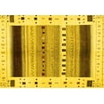 thumbnail image 1 of Ahgly Company Indoor Rectangle Solid Yellow Modern Area Rugs, 7' x 10', 1 of 4